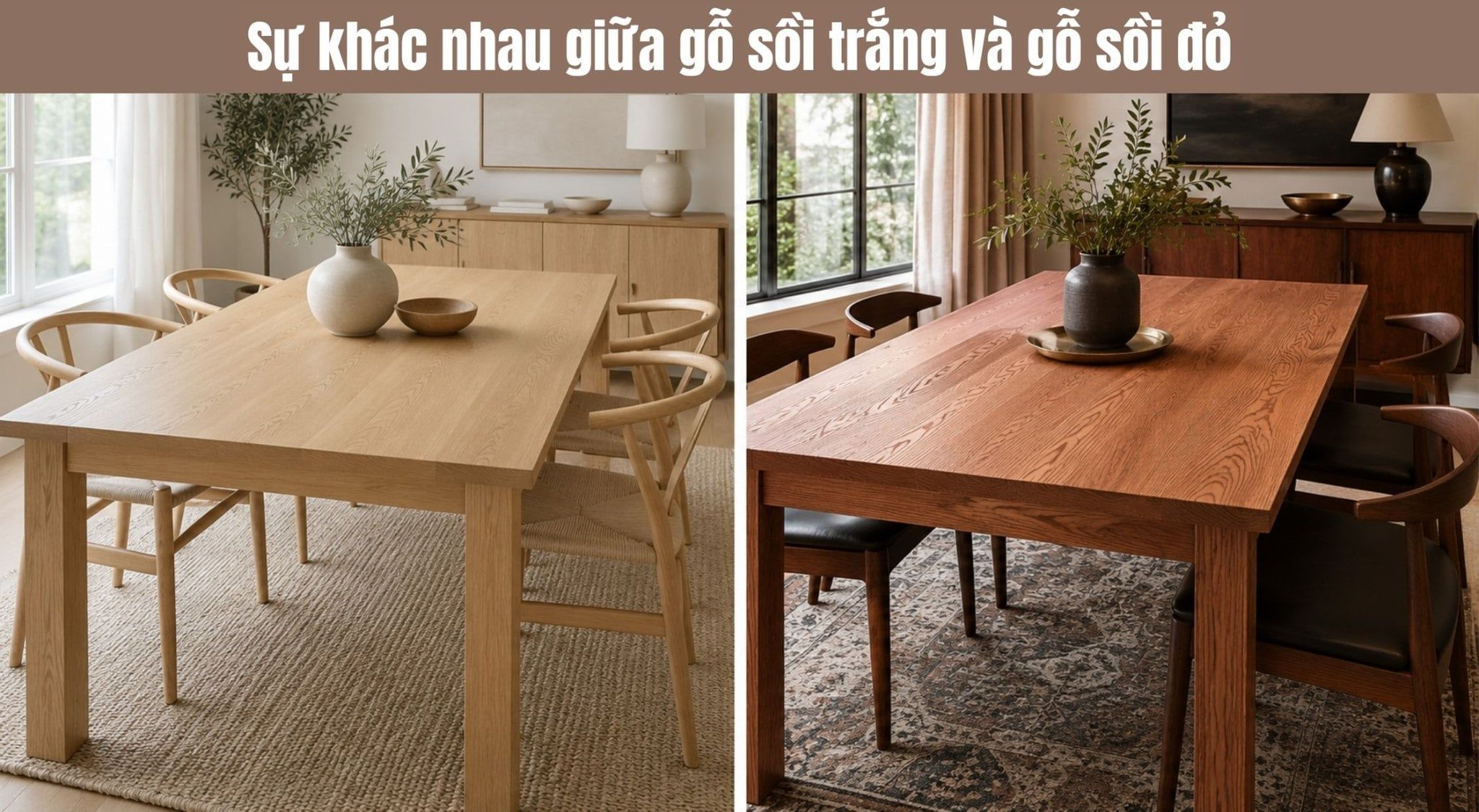 Bàn ghế ăn gỗ sồi