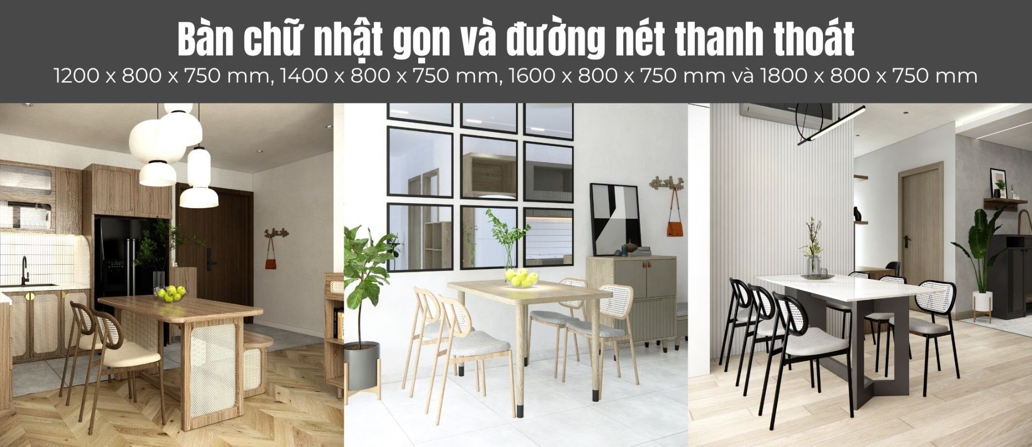 Bàn ghế ăn cho phòng bếp nhỏ