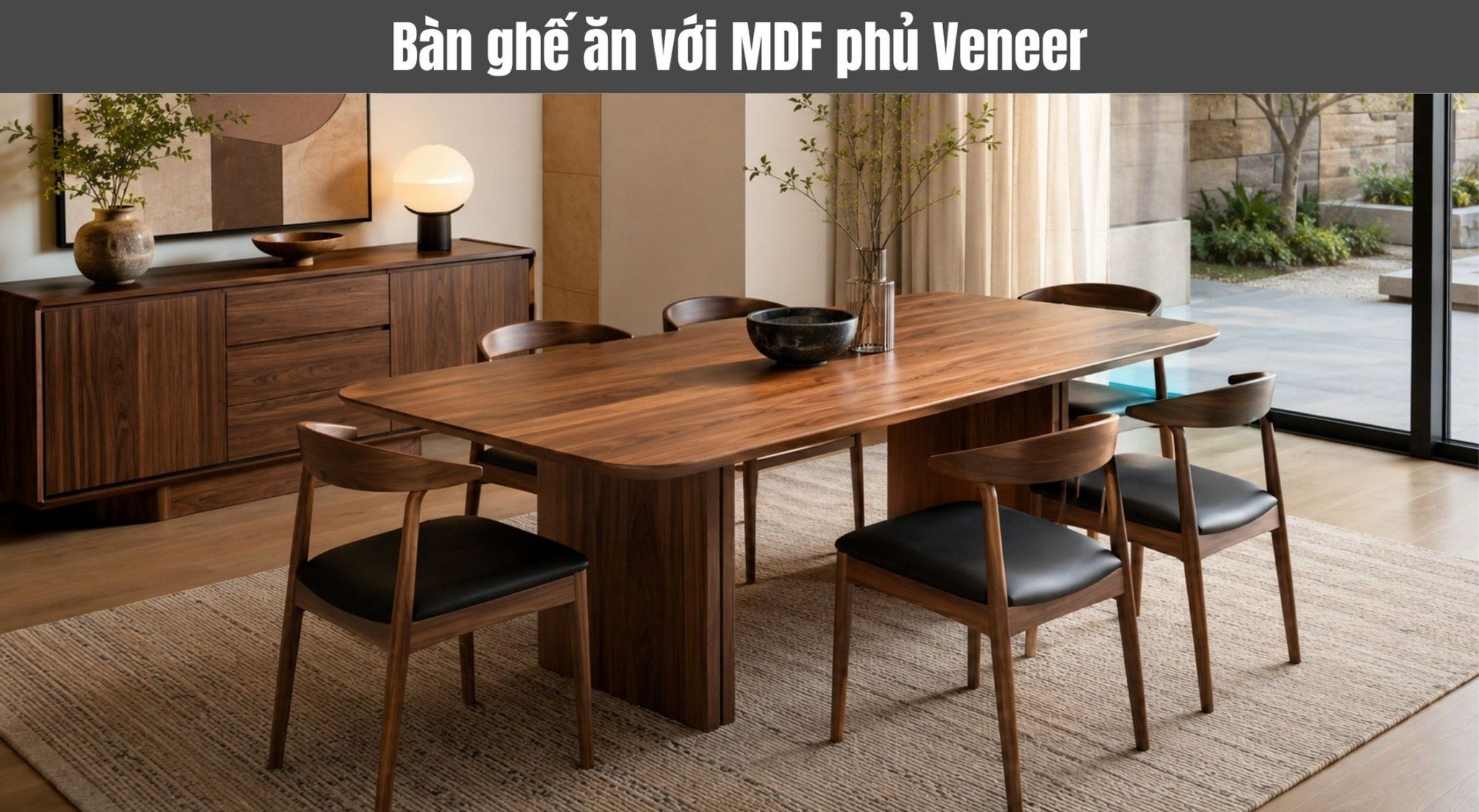 Bàn ghế ăn veneer