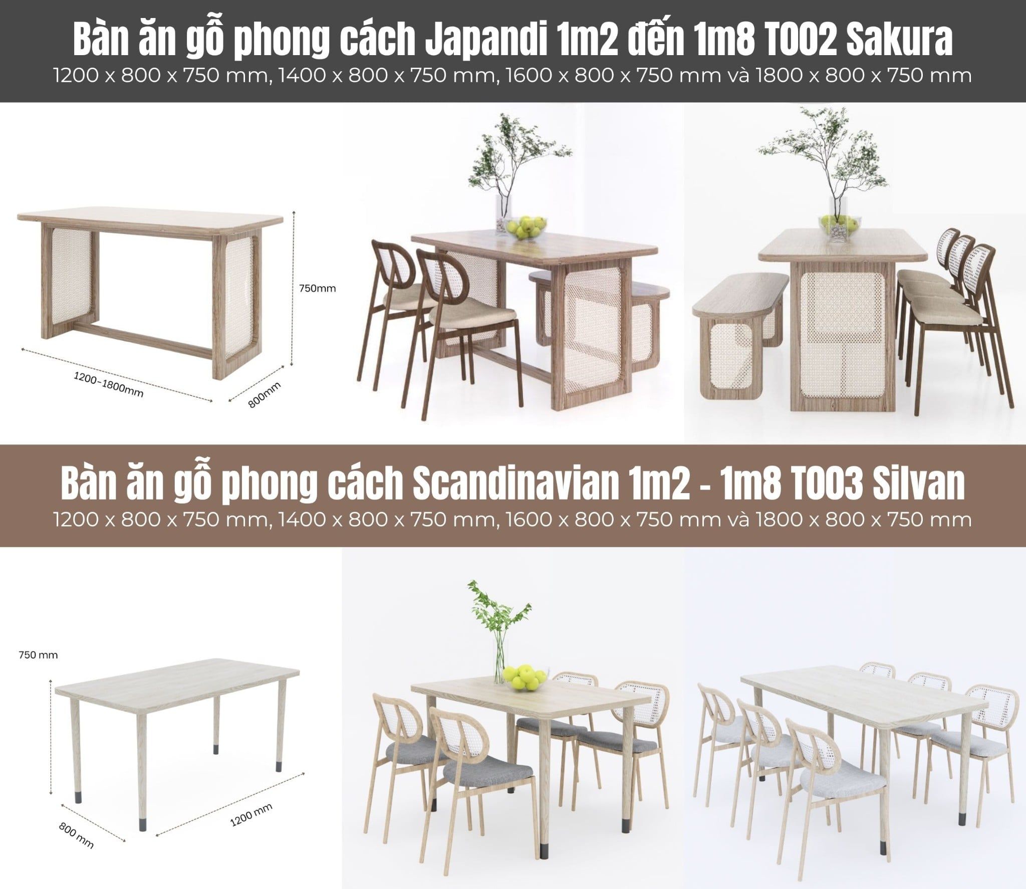 Bàn ghế ăn cho phòng bếp nhỏ