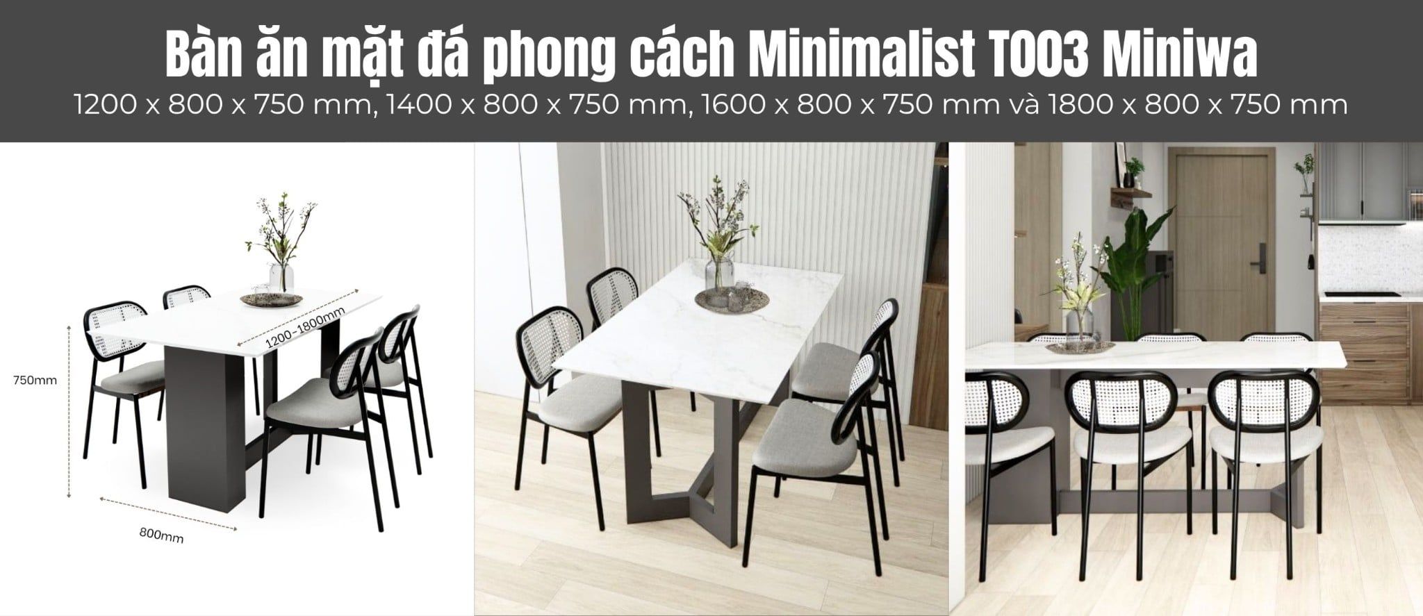 Bàn ghế ăn cho phòng bếp nhỏ