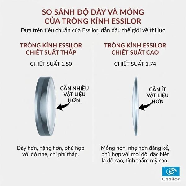 Vì sao cần chọn tròng kính mỏng?