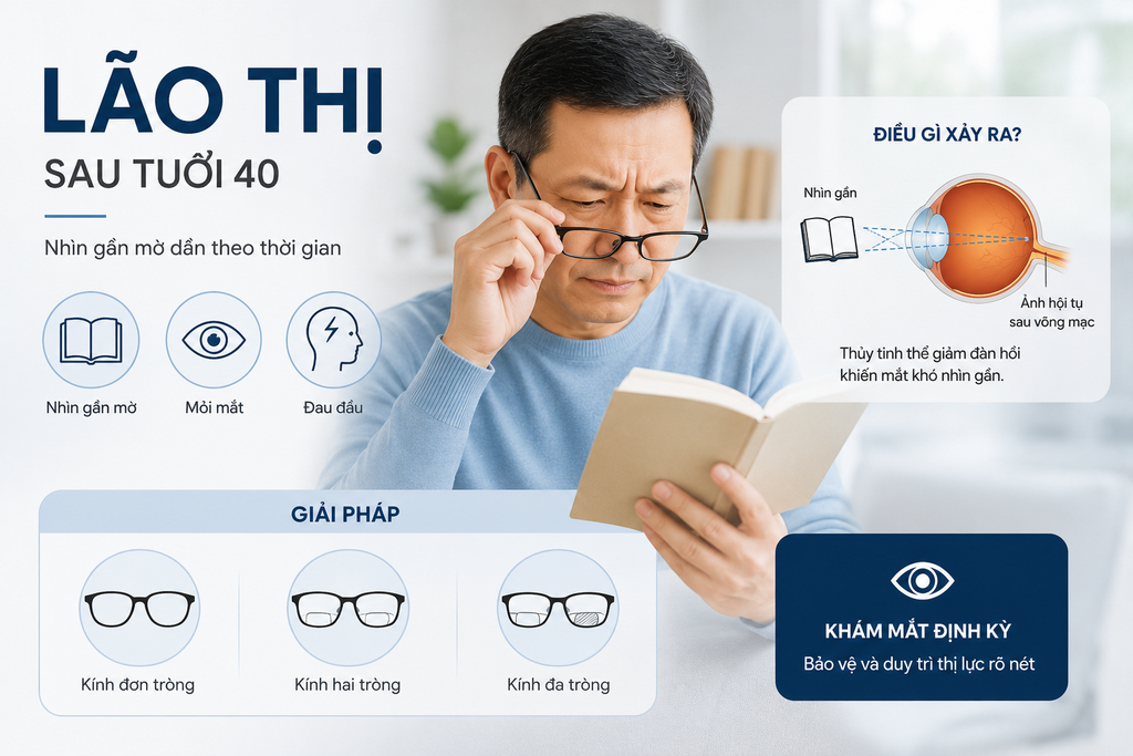 Làm thế nào để chăm sóc mắt đối với người lão thị