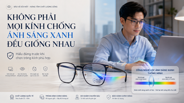 Có phải tròng lọc càng nhiều ánh sáng xanh thì càng tốt không?
