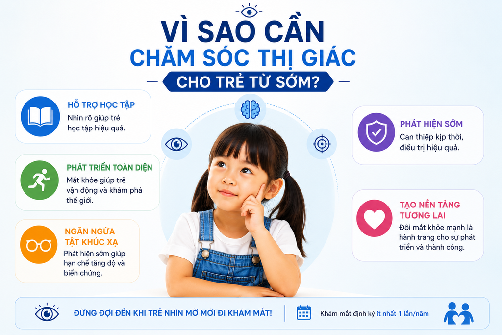Vì sao cần chăm sóc thị giác cho trẻ từ sớm?