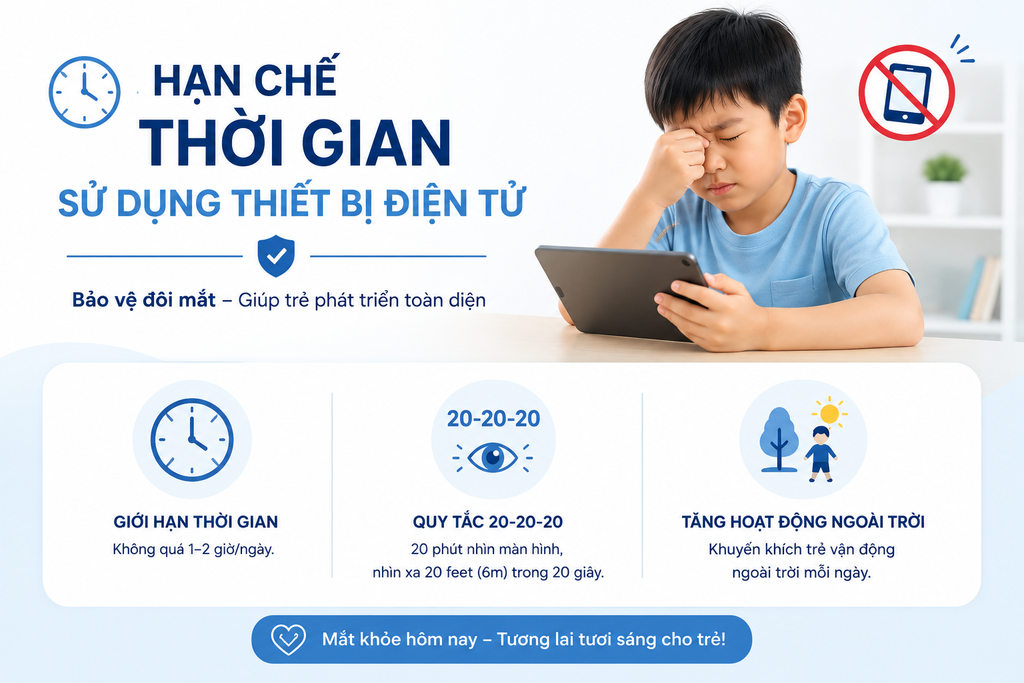 Hạn chế thời gian sử dụng thiết bị điện tử