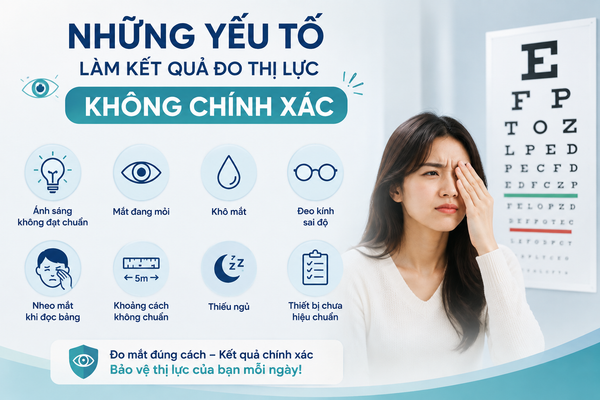 Những yếu tố làm kết quả đo thị lực không chính xác