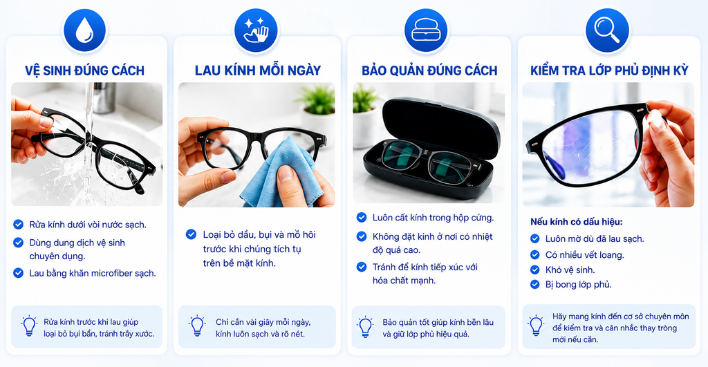 Những thói quen khiến mắt kính nhanh bị mờ