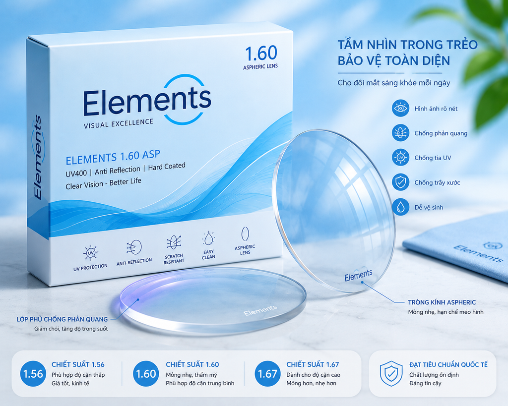 Tròng kính Elements của nước nào?
