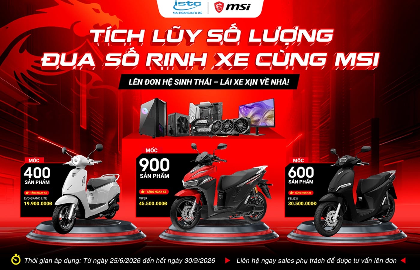 TÍCH LŨY SỐ LƯỢNG – ĐUA SỐ RINH XE CÙNG MSI