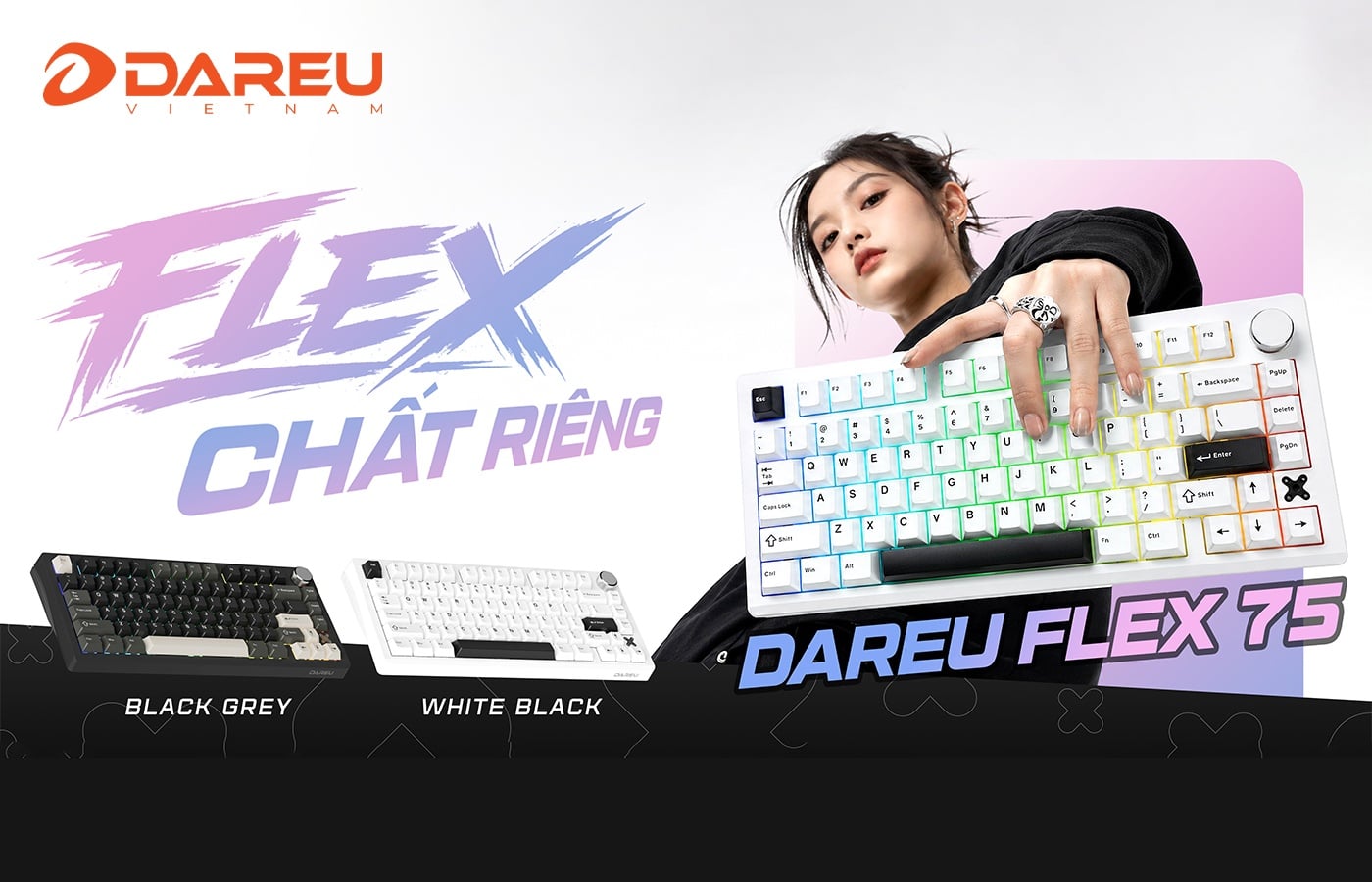 DAREU FLEX 75 – NHỎ GỌN PHÙ HỢP MỌI GÓC SETUP