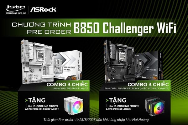 CHƯƠNG TRÌNH PRE ORDER ĐỘC QUYỀN – ASROCK B850 CHALLENGER WIFI