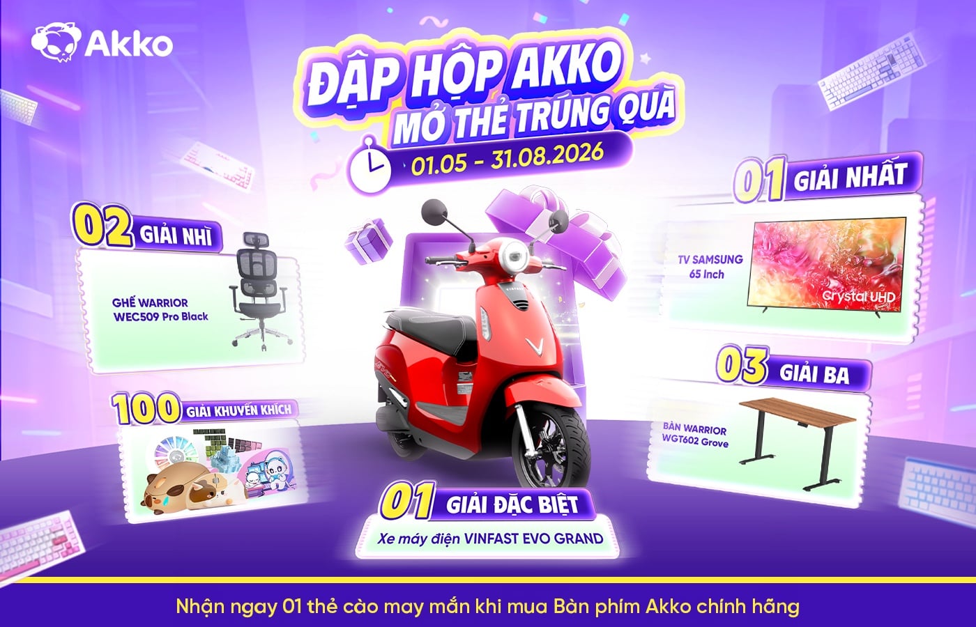 ĐẬP HỘP AKKO - MỞ THẺ, TRÚNG QUÀ