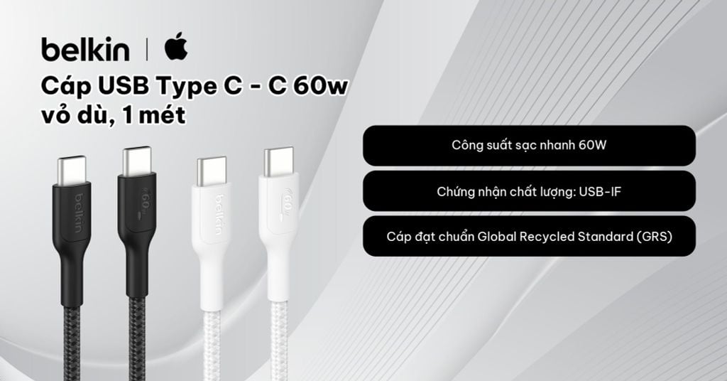 Điểm danh Top 3 dây cáp sạc Belkin cho iPhone chất lượng cao, đáng mua nhất hiện nay