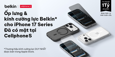 Ốp lưng & kính cường lực Belkin cho iPhone 17 Series chính hãng tại CellphoneS