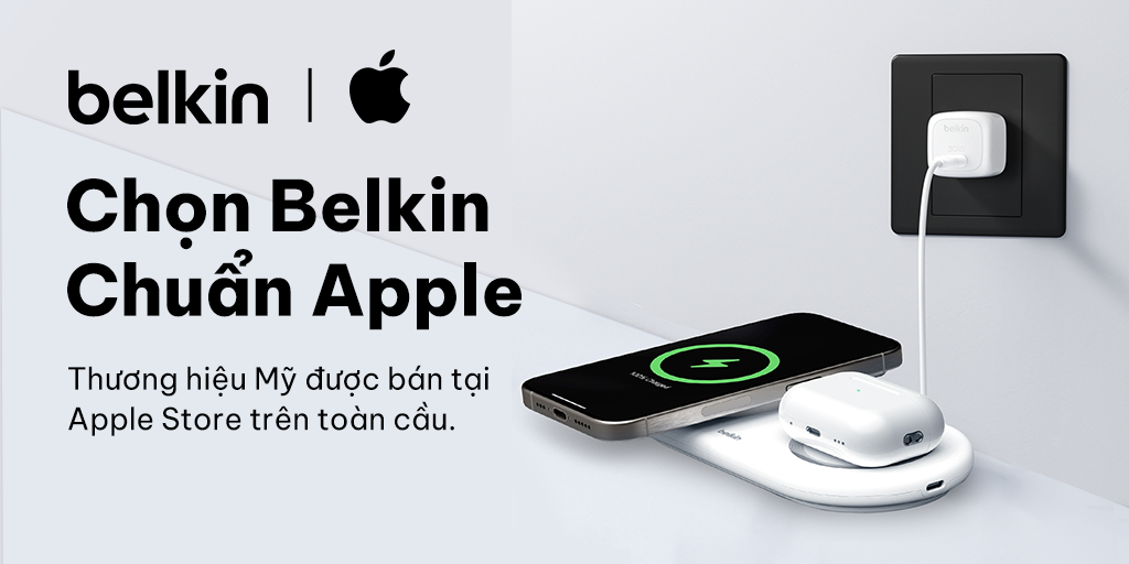 Phụ kiện iPhone 17 chính hãng Belkin đạt chuẩn Apple
