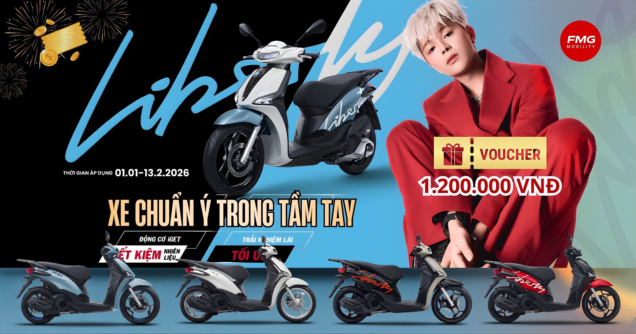 Xe Chuẩn Ý Trong Tầm Tay - Hỗ Trợ Phí Trước Bạ Khi Mua Piaggio Liberty 2026