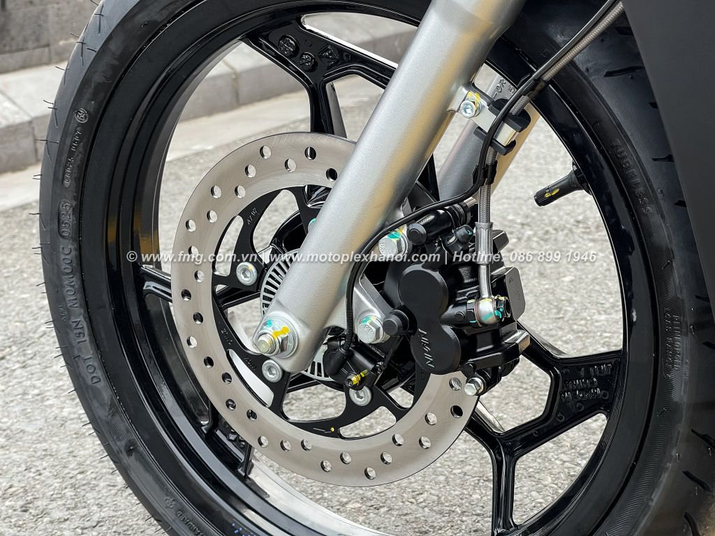 Hệ thống chống bó cứng phanh ABS cho bánh trước và Đĩa phanh đường kính 240mm cùng cùm phanh (heo phanh) Nissin