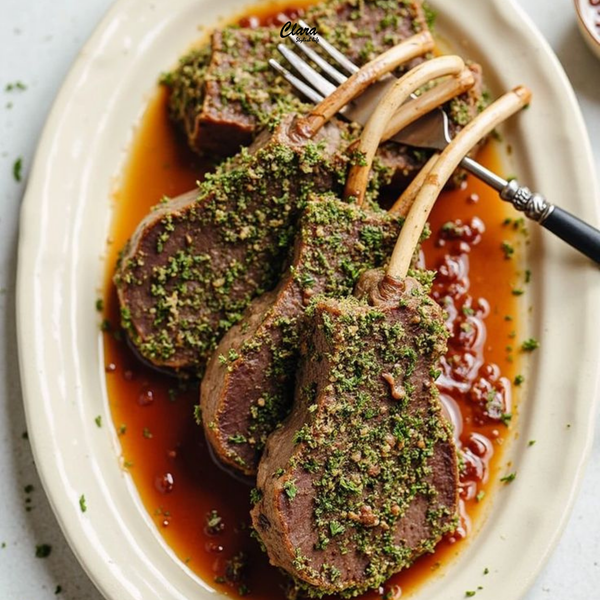 HERB-CRUSTED RACK OF LAMB x CLARA – SƯỜN CỪU NƯỚNG THẢO MỘC CHO MỘT BỮA TỐI ĐẶC BIỆT