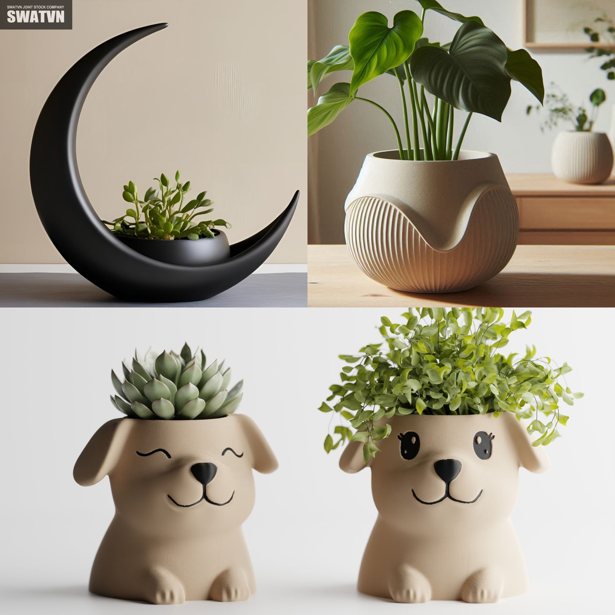 XƯỞNG SẢN XUẤT CHẬU CÂY IN 3D – NHẬN THIẾT KẾ ĐỘC QUYỀN, GIA CÔNG SỐ LƯỢNG LINH HOẠT