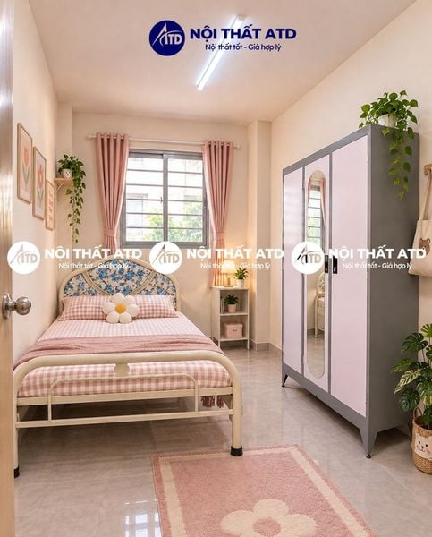 Bố trí tủ quần áo trong không gian phòng trọ
