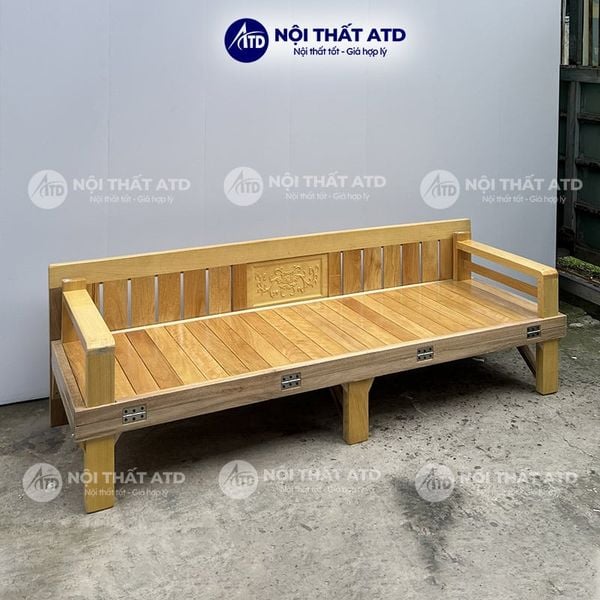 giường gỗ gấp gọn dễ đóng mở