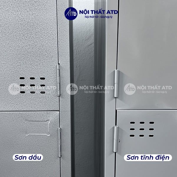 Tủ locker sắt 6 ngăn sơn tĩnh điện và sơn dầu