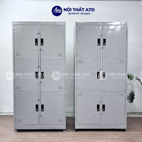 Tủ locker sắt 6 ngăn tại kho nội thất ATD