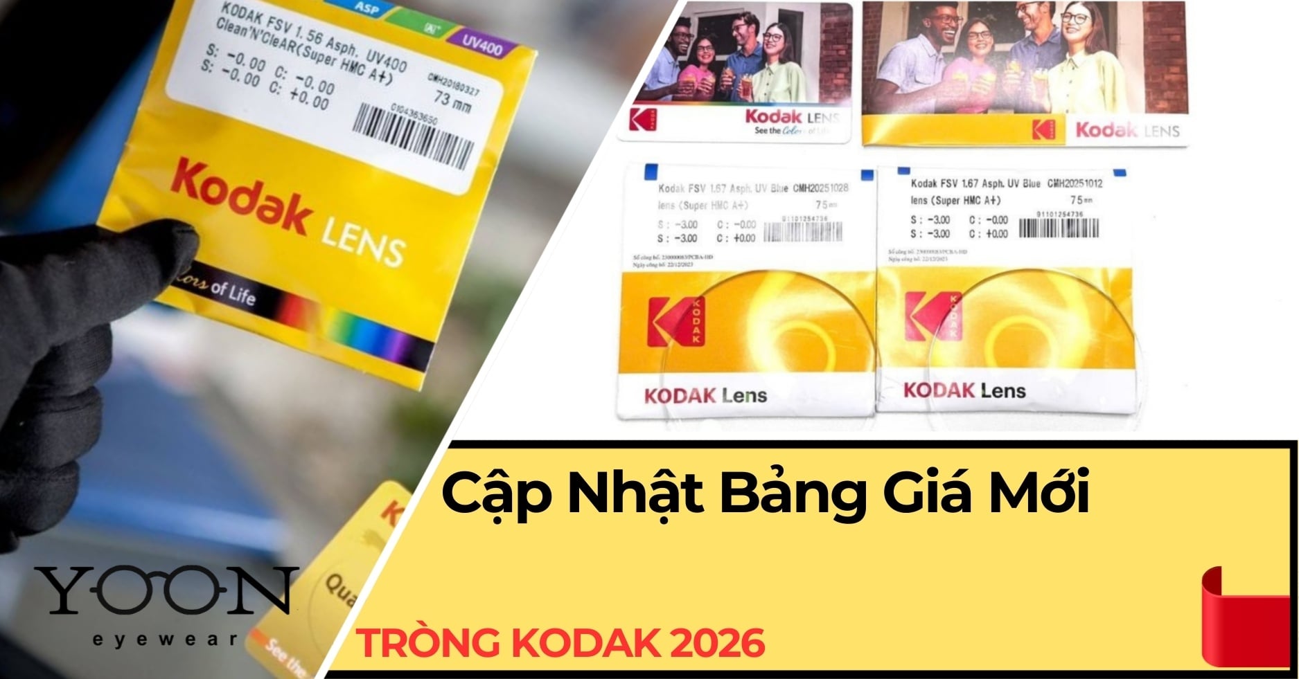 Cập Nhật Bảng Giá Mới Tròng Kính Kodak Mỹ 2026