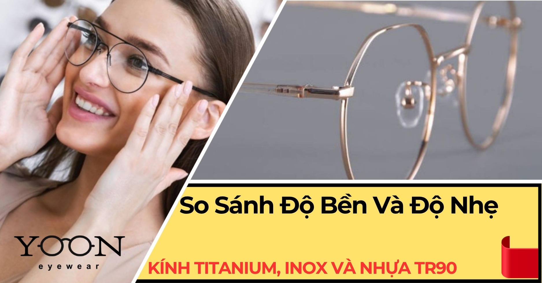 So Sánh Độ Bền Và Độ Nhẹ Giữa Kính Titanium, Inox, Nhựa TR90