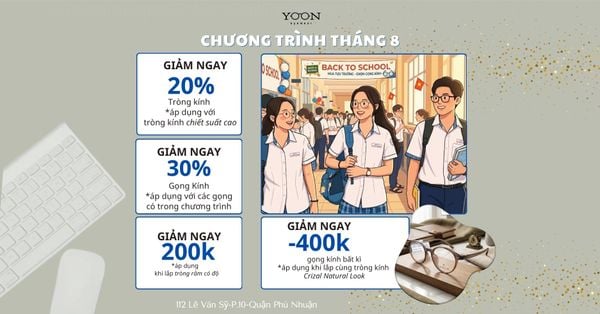 Back To School 2026 – Tựu Trường Rực Rỡ, Sắm Kính Thả Ga Cùng Yoon Eyewear!