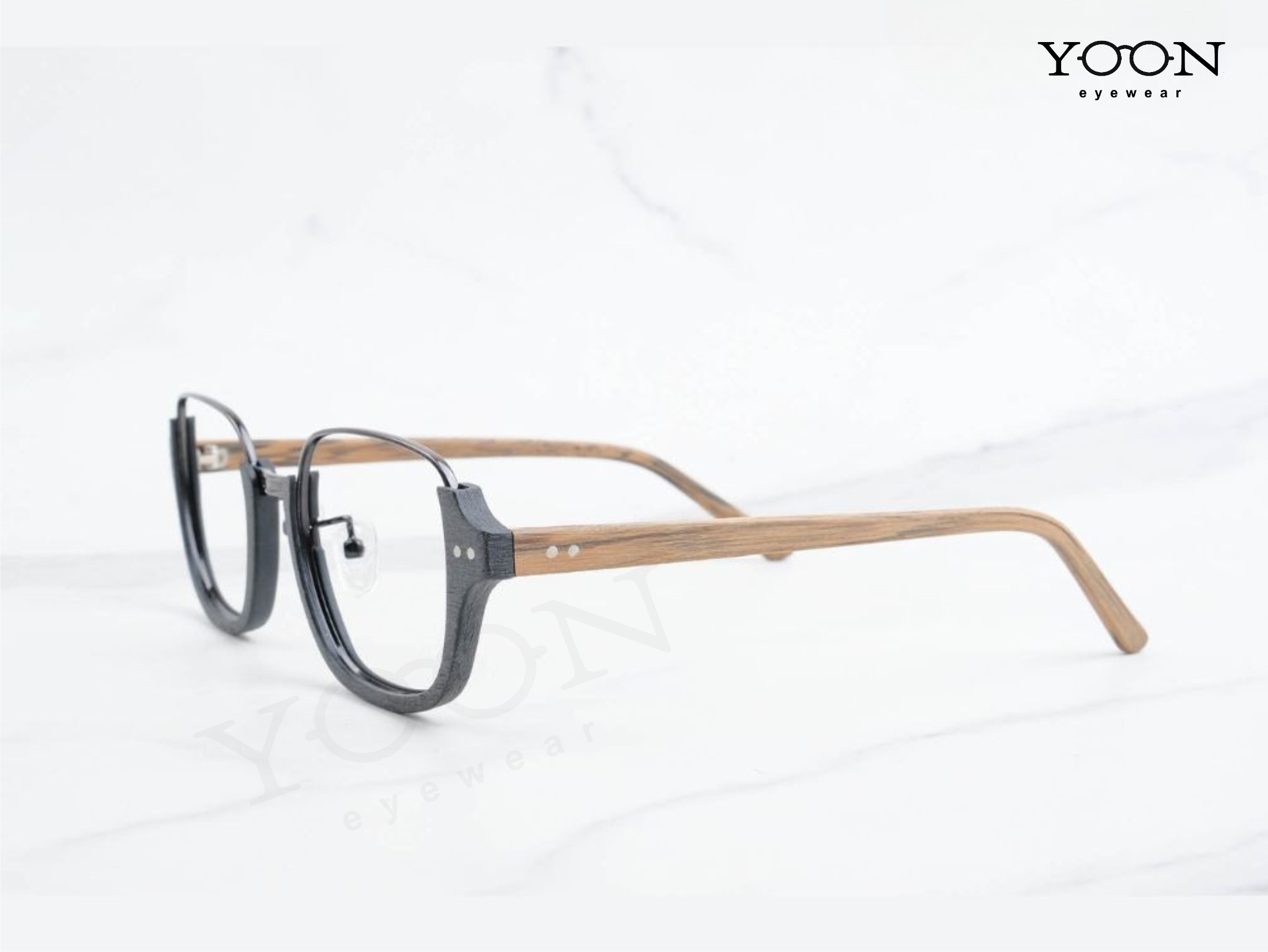 Gọng Kính Gỗ Nửa Viền