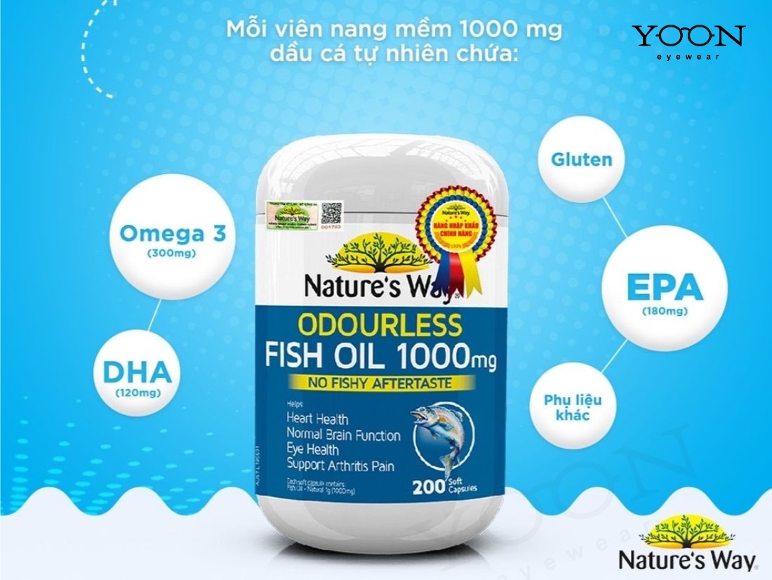 Nature’s Way Odourless Fish Oil 1000mg (Úc)