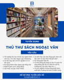 TUYỂN DỤNG THỦ THƯ NHÀ SÁCH NGOẠI VĂN INBOOK (HÀ NỘI)