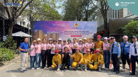 THẦY CÔ PHÚ ĐÔNG LOTUS THAM GIA TẬP HUẤN PHÒNG CHÁY CHỮA CHÁY – CỨU NẠN CỨU HỘ