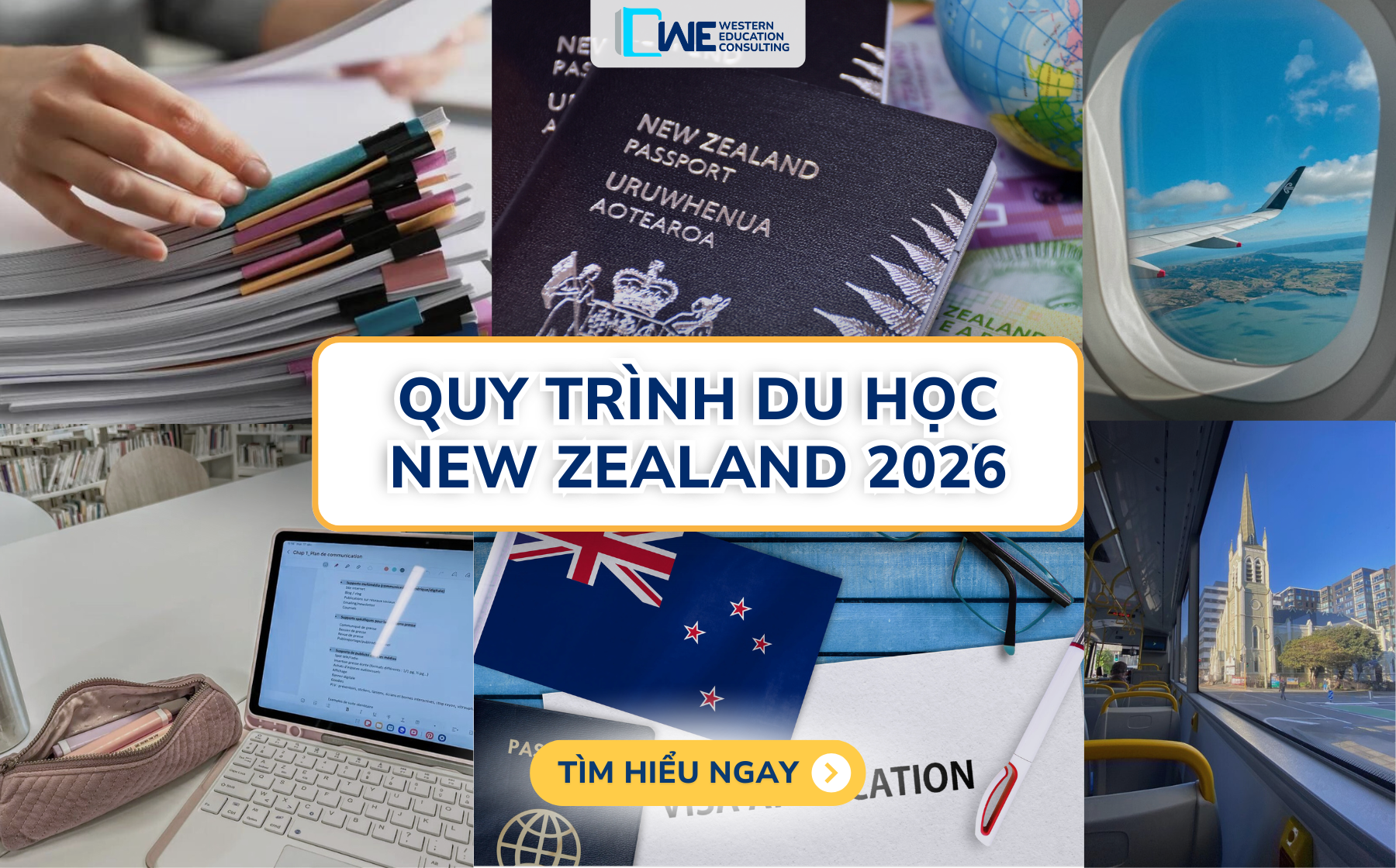 QUY TRÌNH, THỦ TỤC, GIẤY TỜ DU HỌC NEW ZEALAND 2026