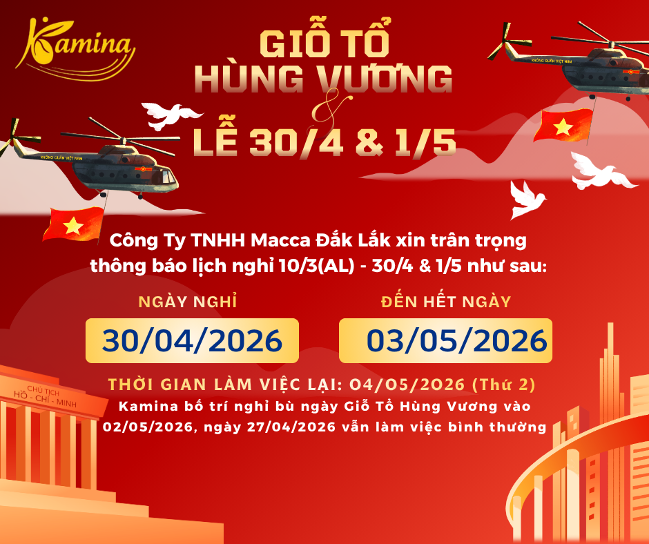 🇻🇳 THÔNG BÁO LỊCH NGHỈ LỄ 30/4 – 1/5