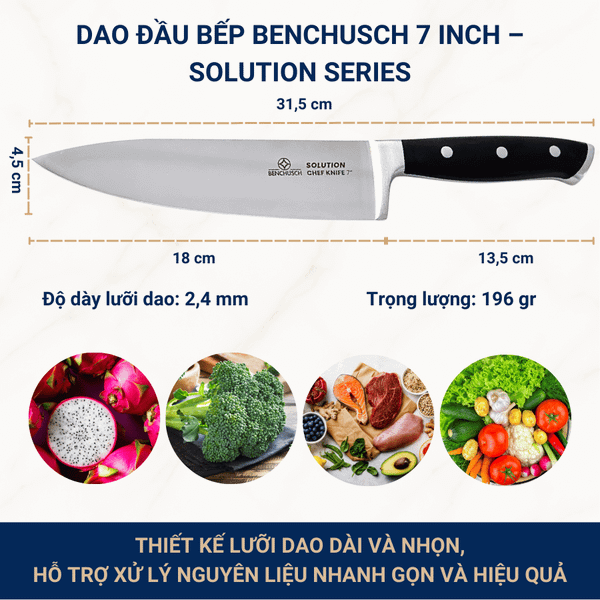 Dao đầu bếp Benchusch 7 inch