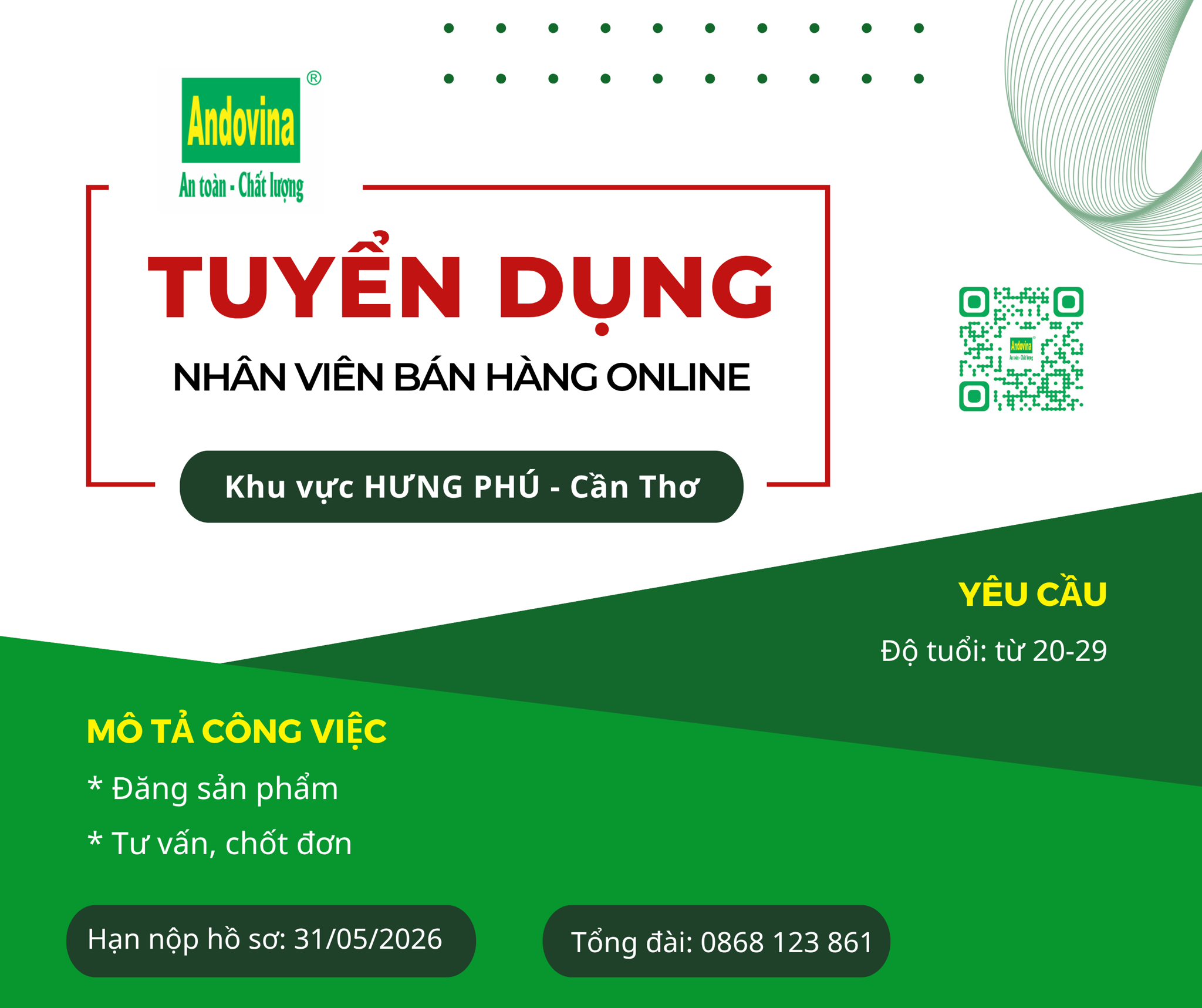 Tuyển dụng - Nhân viên bán hàng Online
