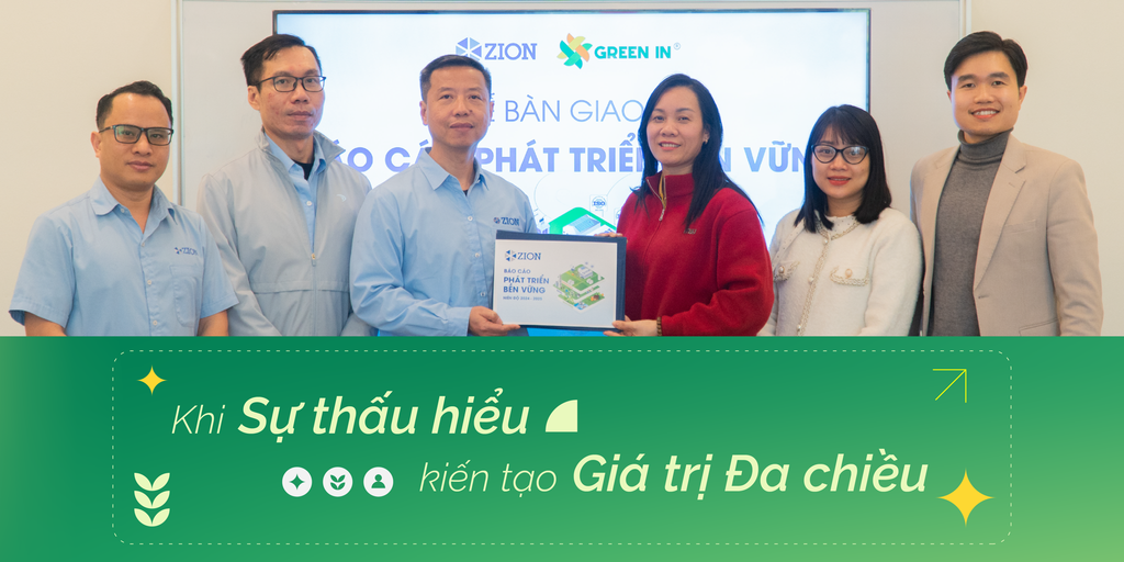 GREEN IN bàn giao Báo cáo ESG cho Công ty Cổ phần Nhựa ZION