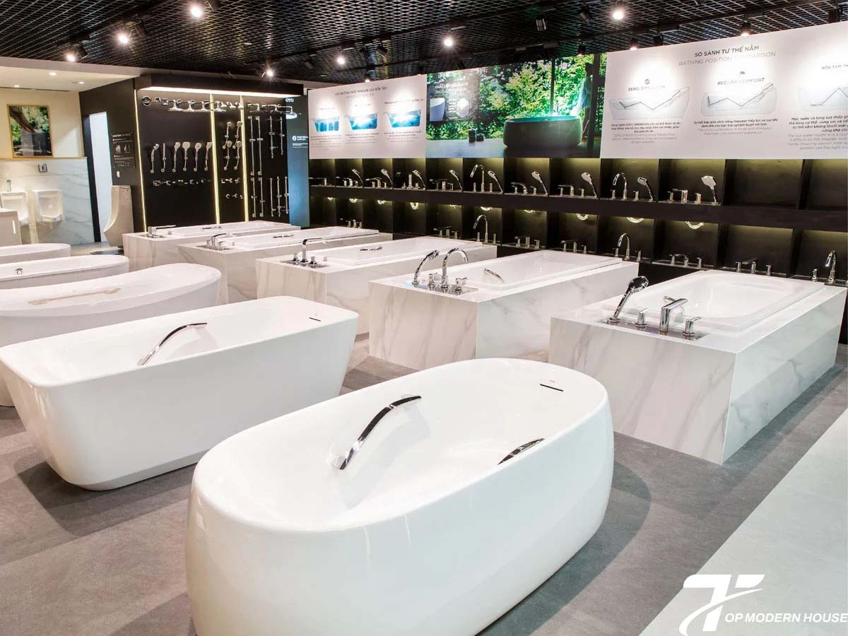 TOP MODERN HOUSE phân phối đa dạng mẫu mã bồn tắm xây TOTO