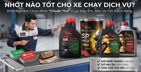 Nhớt Nào Tốt Cho Xe Chạy Dịch Vụ? Kinh Nghiệm Chọn Nhớt “Chuẩn Thợ” Giúp Máy Êm, Bền Và Tiết Kiệm Xăng