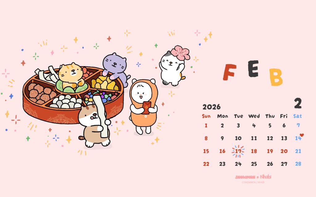 [Wallpaper] Snowmon x Nhabi - Happy New Year 🐴