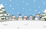 [Wallpaper] Snowmon x Nhabi - Snowmon..?! Snowcat..?! ☃️