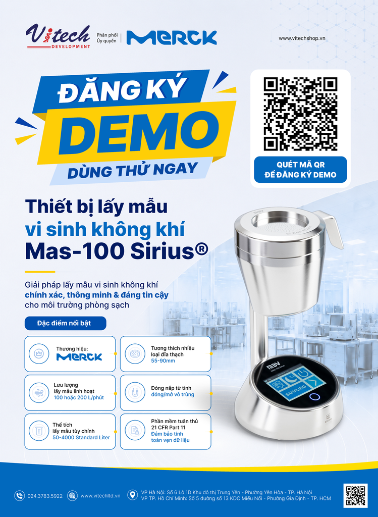 Đăng ký demo miễn phí MAS-100 Sirius® - Thiết bị lấy mẫu vi sinh không khí thế hệ mới