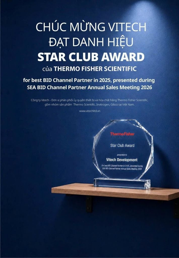 VITECH ĐƯỢC THERMO FISHER SCIENTIFIC VINH DANH GIẢI THƯỞNG STAR CLUB AWARD