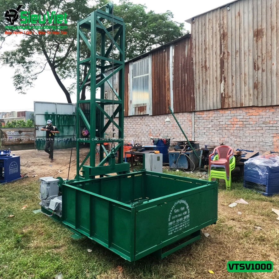 Vận thăng nâng hàng 1000Kg (3m) giao&nbsp;thuê và lắp đặt tại Bình Chánh, TP. Hồ Chí Minh