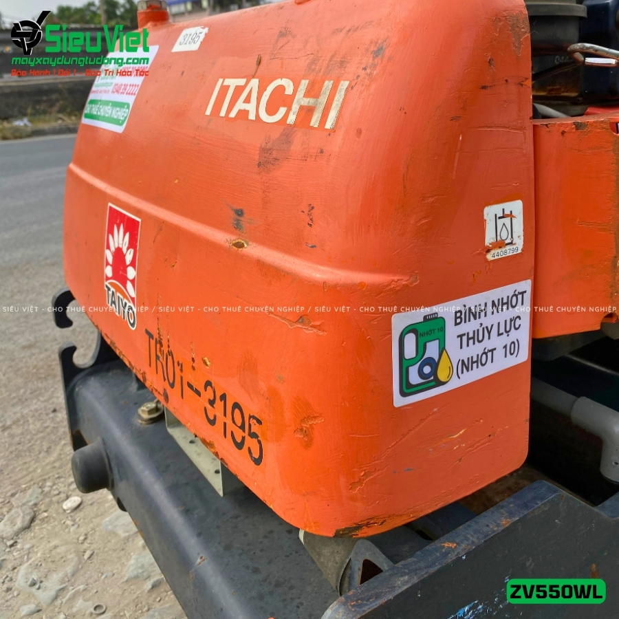 Cơ cấu khung gầm xe lu rung dắt tay Hitachi ZV550WL