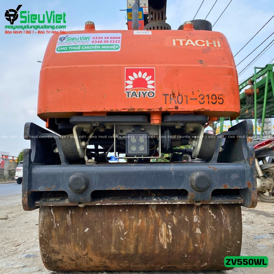 Cơ cấu khung gầm xe lu rung dắt tay Hitachi ZV550WL