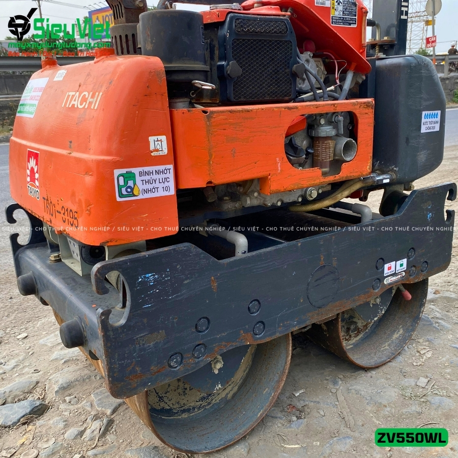 Cơ cấu khung gầm xe lu rung dắt tay Hitachi ZV550WL